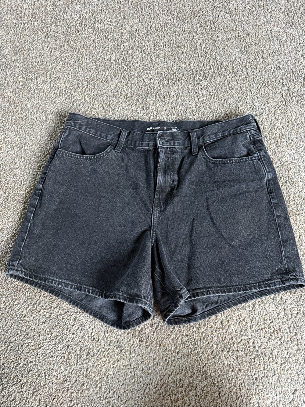 Old Navy Black High-Rise Denim Shorts